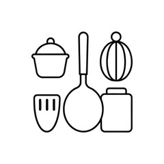 set of kitchen tools