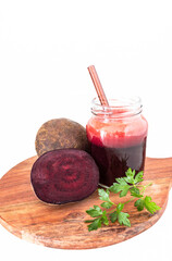 Beetroot Smoothie in a Glass Highlighting Its Health Benefits and Natural Nutrients