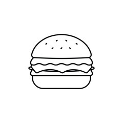 hamburger isolated on white background