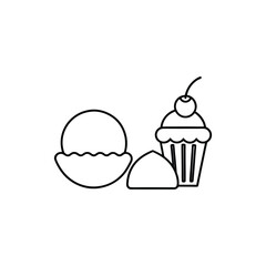 vector illustration of a cupcake