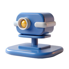 3d security camera on a transparent background