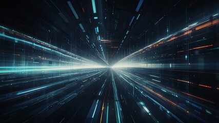 Blue Underwater Bubbles Floating in a Deep Ocean