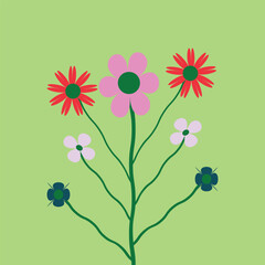 Simple Abstract Flower Petals Stock Illustrations