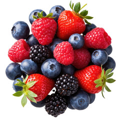 Obraz premium Mixed Berries Collection - Transparent PNG