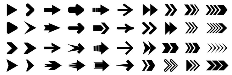 Arrow icon set, arrow cursor mega bundle, black arrows icons, unique arrow signs