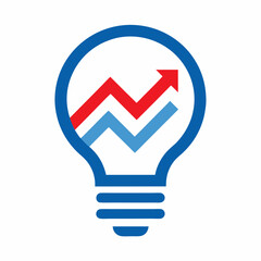 Growth Innovation Lightbulb Logo Vector.