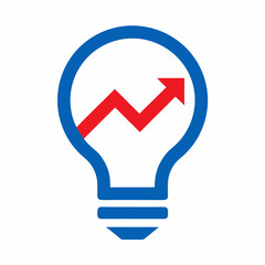 Fototapeta premium Growth Innovation Lightbulb Logo Vector.