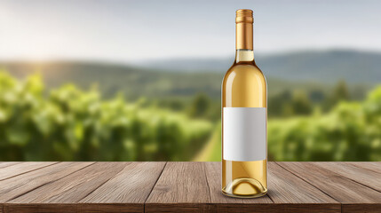 Fototapeta premium Refreshing elegant cocktail party rustic table in vineyard alcohol-free wine outdoor viewpoint