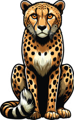 A Vector clipart illustration Cheetah