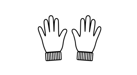 Obraz premium Two gloves are shown in the image