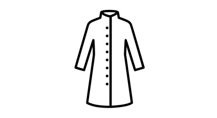 A white coat with buttons