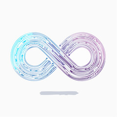 Digital Infinity Symbol &ndash; Abstract Technology Loop