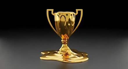 Golden trophy award success champion victory prize competition winner gold achievement shiny object