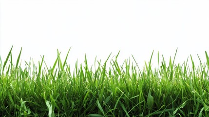 Fototapeta premium PNG Grass border image grass background isolated.