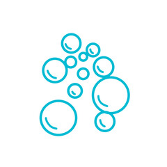 water bubble line vector