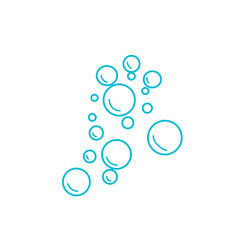 water bubble line vector