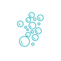 water bubble line vector