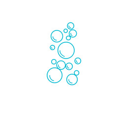 water bubble line vector