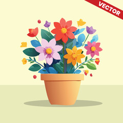 Colourful Flower on a Vase