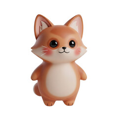 cute cartoon fox character with big eyes and blush cheeks