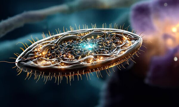 Microscopic organism illustration