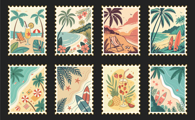 Obraz premium Vintage Summer Post Card 