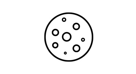 Fototapeta premium A cookie shaped like a planet with a lot of dots on it