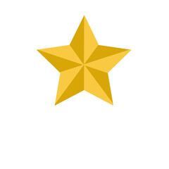 Fototapeta premium 3D Golden Star for Christmas Tree Topper
