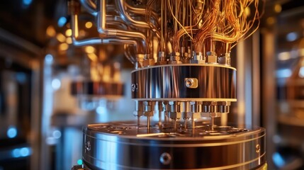 Quantum Computing Technology: Advanced Machine Close-Up