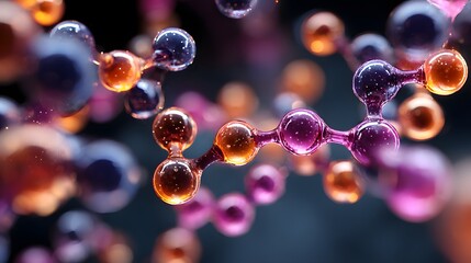 Vibrant scientific render of antioxidant molecules interacting with and neutralizing harmful free radicals microscopically