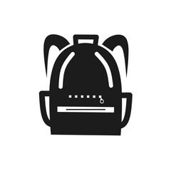 School bag icon element isolated on white background modern sign design.