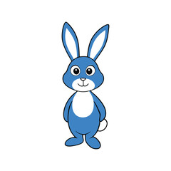 colorful cotton rabbit vector art illustration