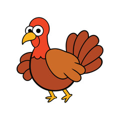 Cotton turkey vector art illustration
