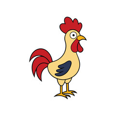 Rooster cotton vector art illustration