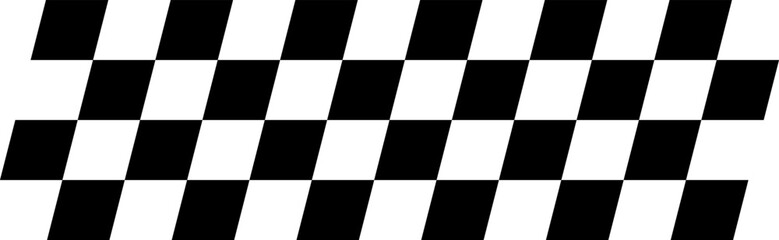 Black and white checkerboard frame isolated. Racing stripe heckered pattern. Race car banner seamless chessboard, racing stripe speed. Square checker texture, automotive start finish line