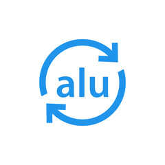 ALU Vector Symbol Icon Sign Blue.