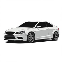 Fototapeta premium White coupe on white background