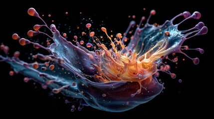Graceful flower surrounded by a refreshing splash of water creating a serene and beautiful natural scene