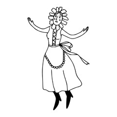 nature spirit female figure vector art