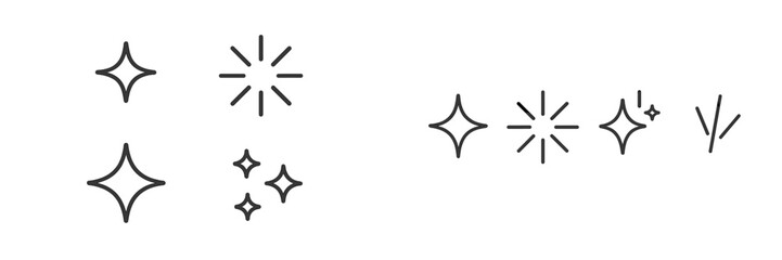 Sparkling star illustrations for creative design inspiration across various projects and media