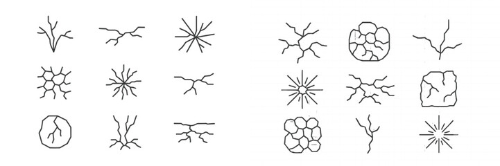 Patterns of abstract design displayed on a grid, showcasing diverse shapes and forms created with simple lines