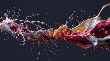 A colorful explosion of paint creating a dynamic and energetic visual impact that captures the spirit of creativity