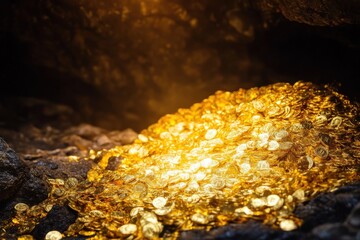 Gold treasure hoard discovered in dark cave reveals hidden riches and mystery of ancient times, Gold Treasure Hoard Lost In Cave