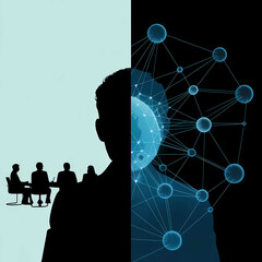 Hybrid Team Office & Remote Work Sync Icon