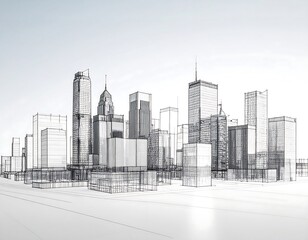 City blueprint sketch