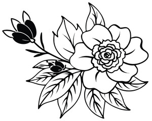vector illustration of a rose