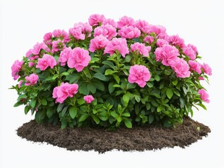 Fototapeta premium Pink Azalea Bush Bloom Image, Garden Plant, Azalea Azalea, Shrub
