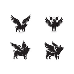 Fototapeta premium a flying pig