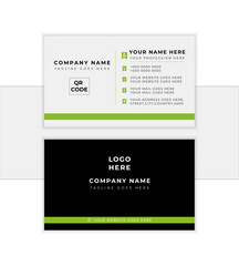 business card design . double sided business card template modern and clean style . flat & editable vector
