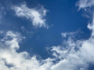 Clouds in the blue sky.